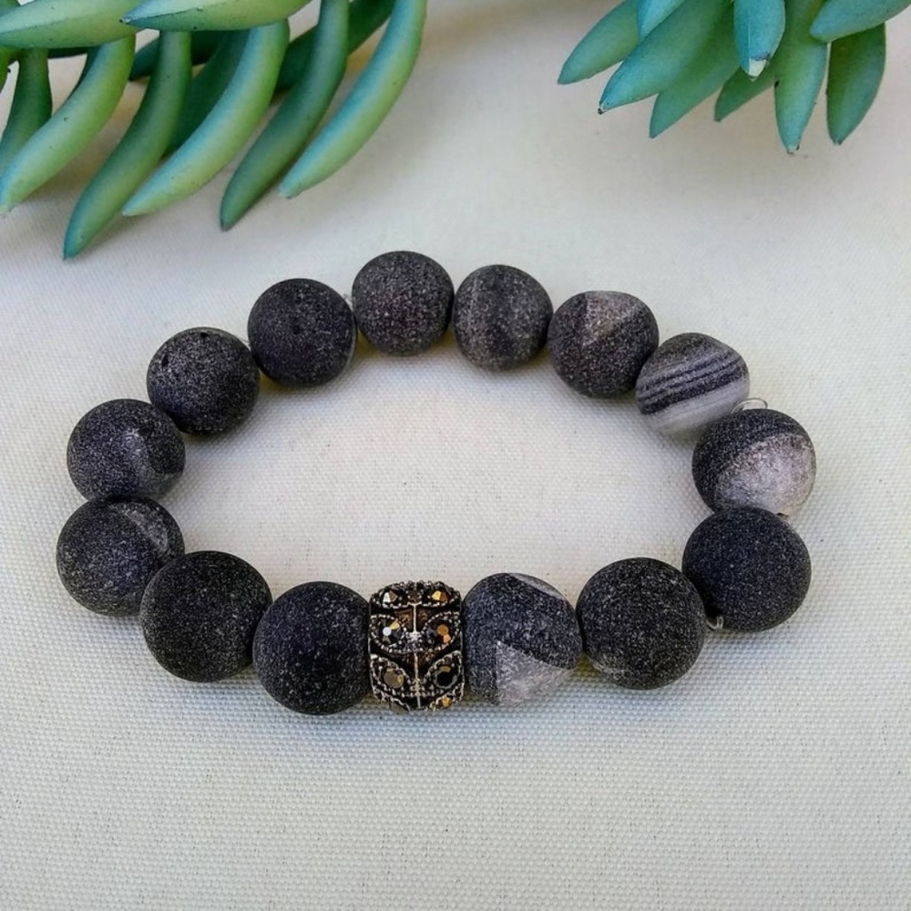 Beaded stones Bracelet-Gemstone Bracelet